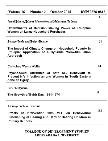 					View Vol. 36 No. 2 (2014): Ethiopian Journal of Development Research
				