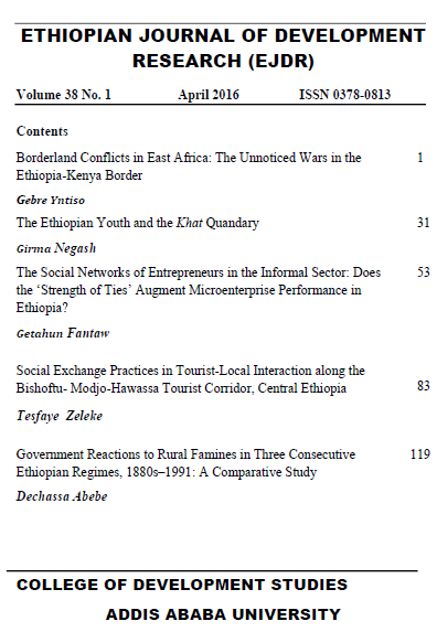 					View Vol. 38 No. 1 (2016): Ethiopian Journal of Development Research
				