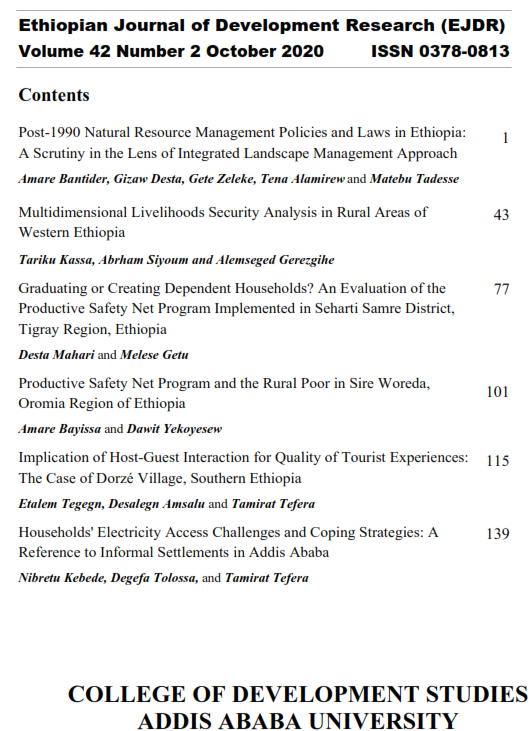 					View Vol. 42 No. 2 (2020): Ethiopian Journal of Development Research 
				