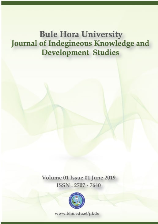 					View Vol. 1 No. 1 (2019): Bule Hora University Journal of Indigenous Knowledge and Development Studies (JIKDS)
				