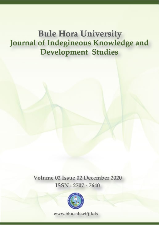 					View Vol. 2 No. 2 (2020): Bule Hora University Journal of Indigenous Knowledge and Development Studies (JIKDS)
				