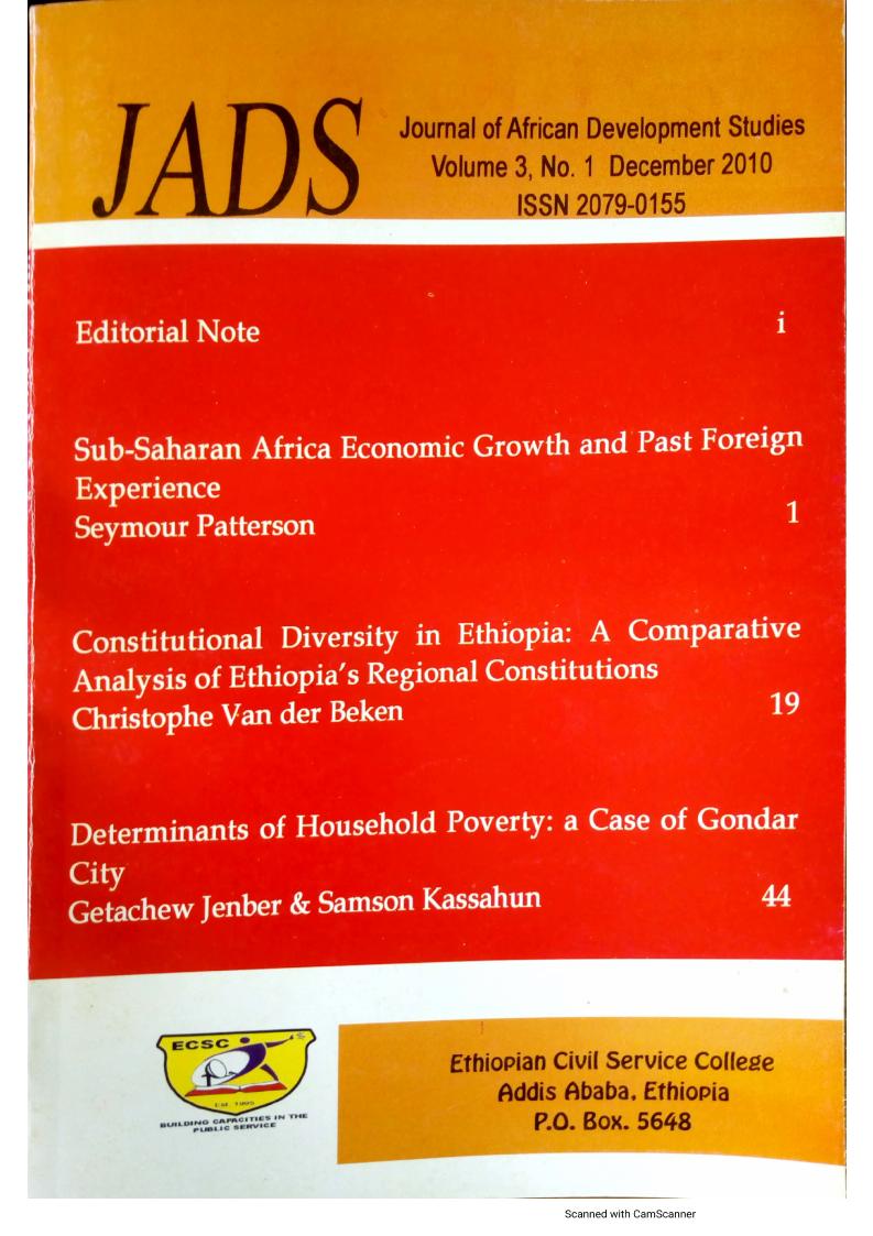 					View Vol. 3 No. 1 (2010): Journal of African Development Studies
				