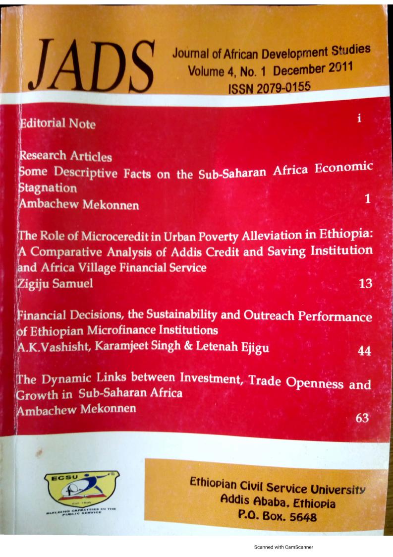 					View Vol. 4 No. 1 (2011): Journal of African Development Studies
				