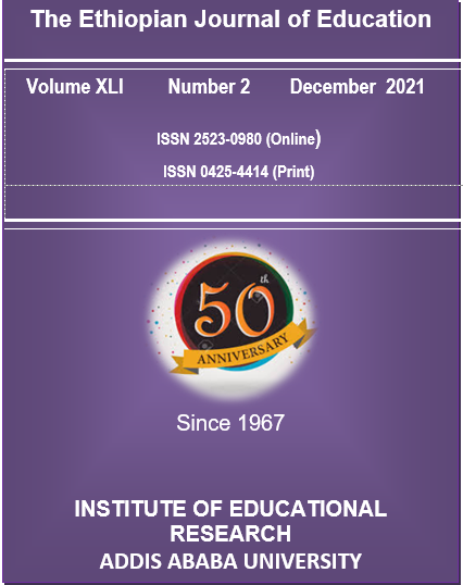 					View Vol. 41 No. 2 (2021): The Ethiopian Journal of Education
				