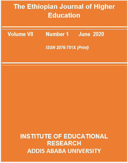 					View Vol. 7 No. 1 (2020): The Ethiopian Journal of Higher Education
				